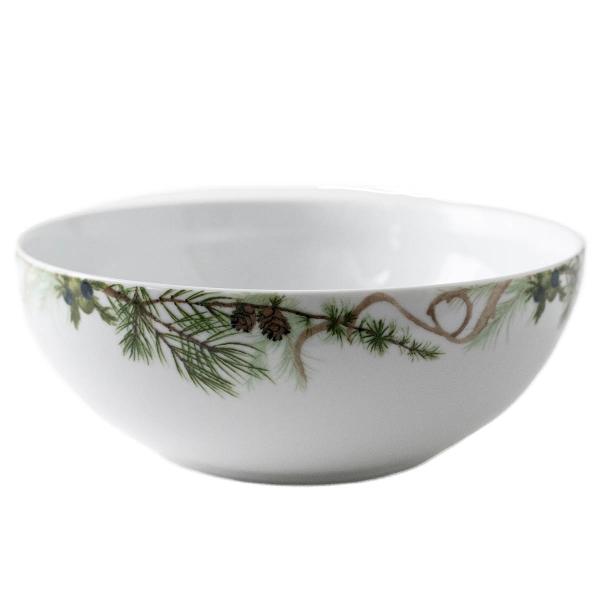 Nostalgi bolle 23 cm hvit/grønn
