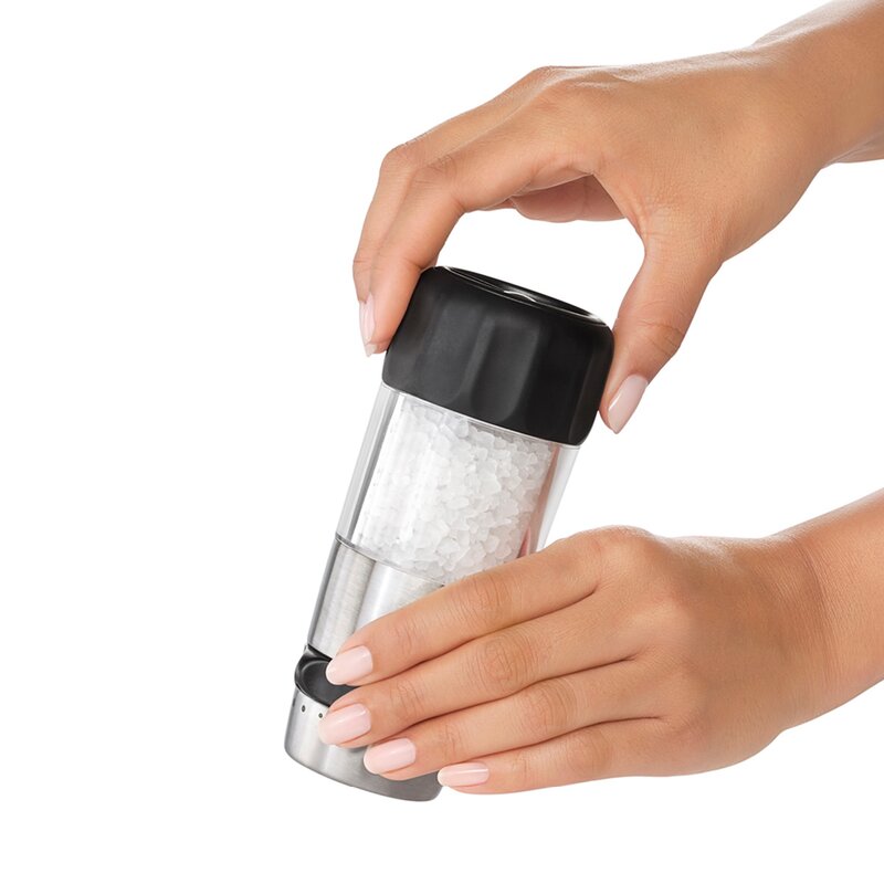 Saltkvern dryssfri 14 cm stål/svart
