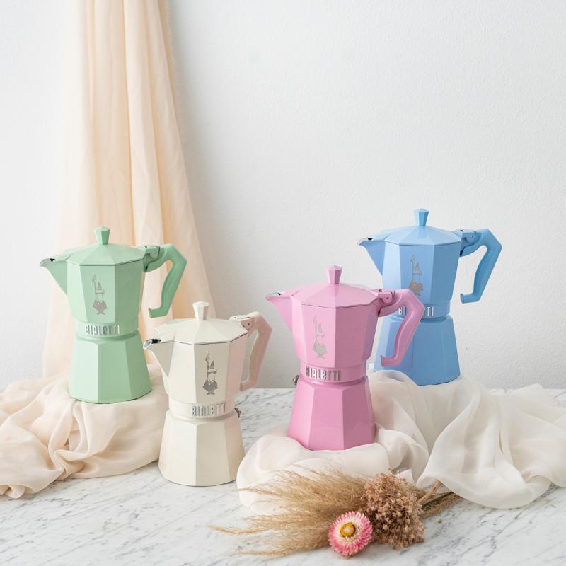 Exclusive Moka Express 6 kopper 25 cl lys blå