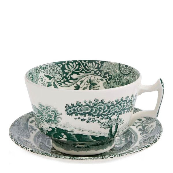 Heritage Green Italian frokostkopp med skål 28 cl