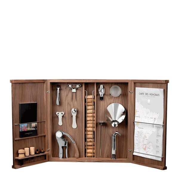 Vinsett/vinskap med vintilbehør Cabinet d'Oeno Curiosités