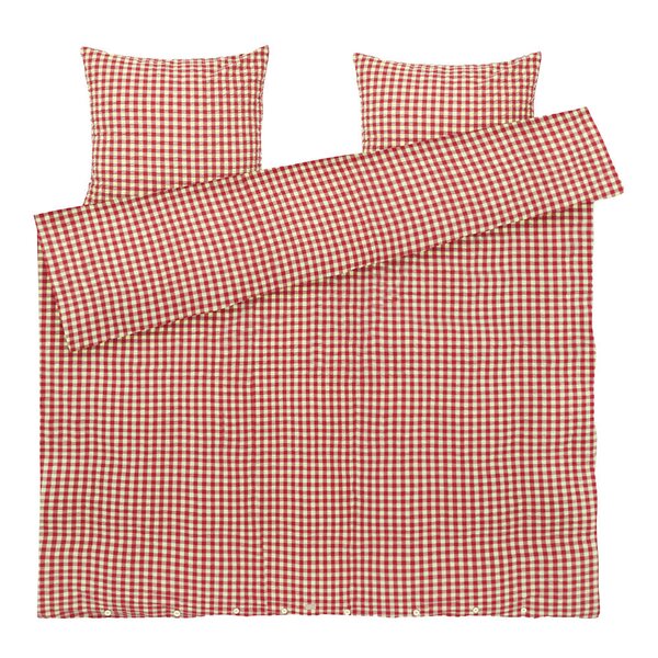 Bæk&bølge sengetøy 200x220 cm rød/gul