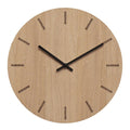 Light Oak veggklokke 28 cm lys eik m/svart viser