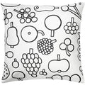 Oiva Toikka Collection putetrekk 47x47 cm frutta svart/hvit
