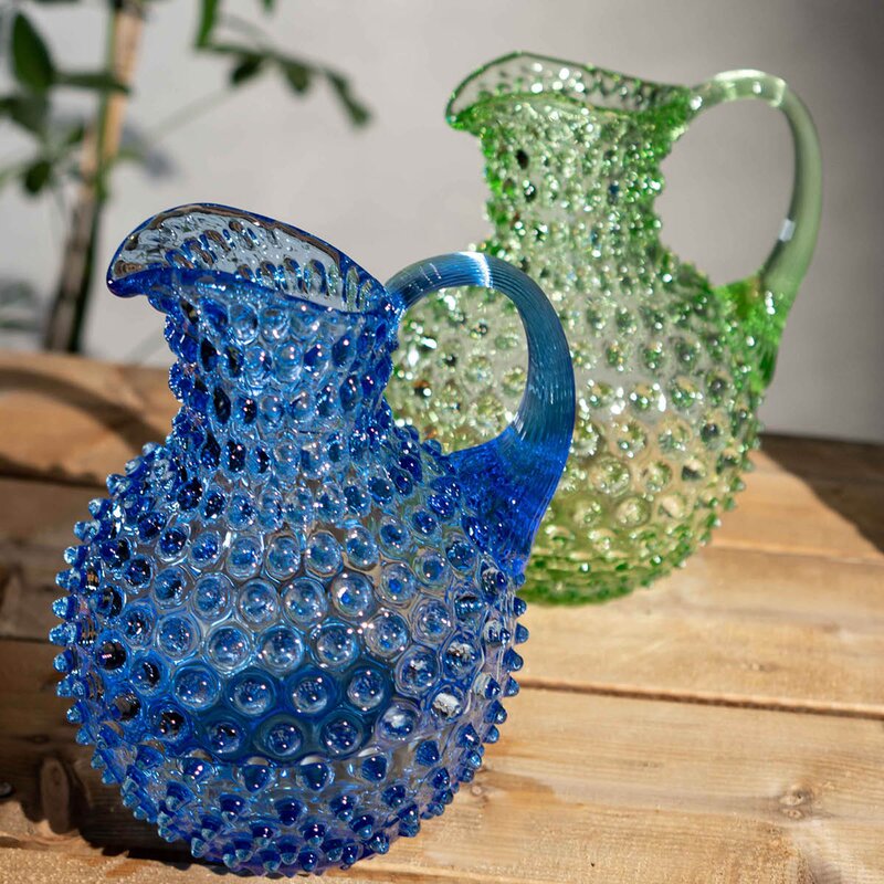 Hobnail karaffel 2L light blue