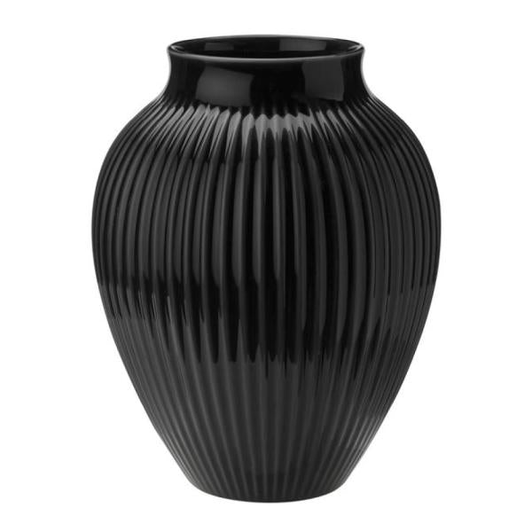 Ripple vase 27 cm svart
