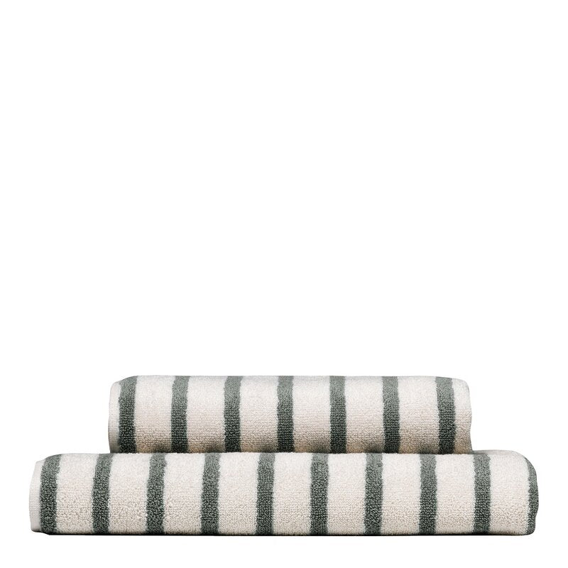 Everyday stripe håndkle 50x90 cm nordisk grønn