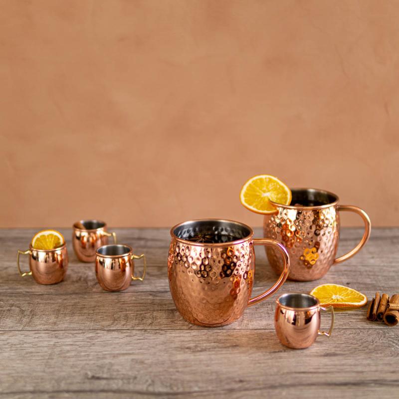 Moscow Mule shotglass 60 ml 4 stk kobber