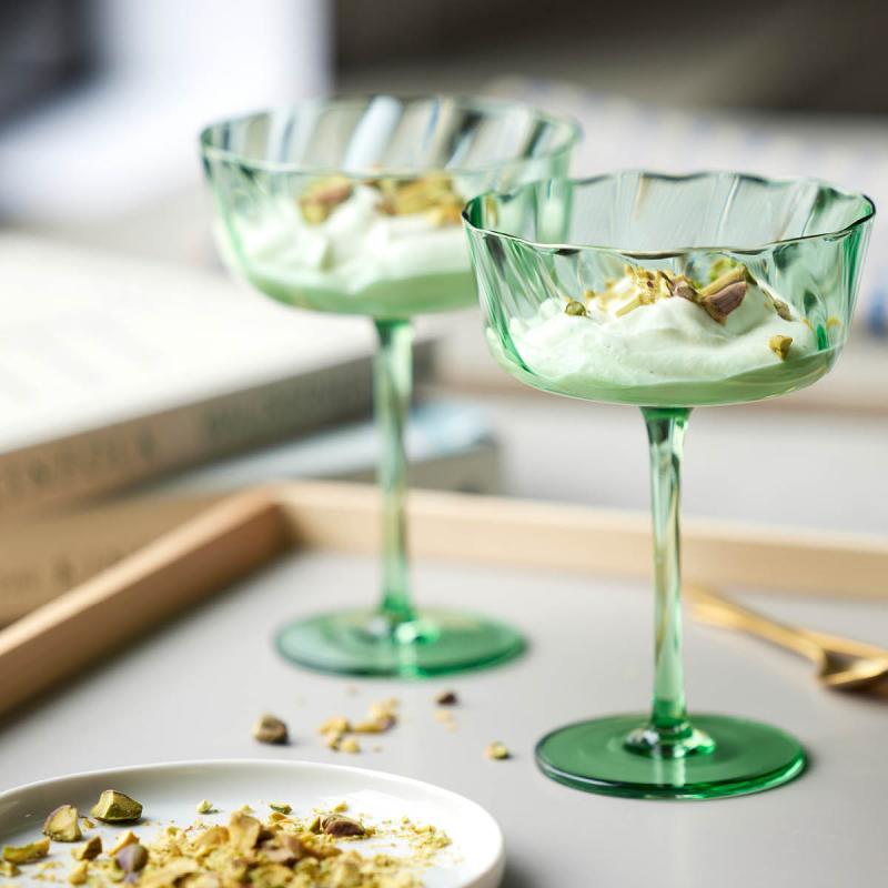 Vienna champagneskål 35 cl 4 stk grønn