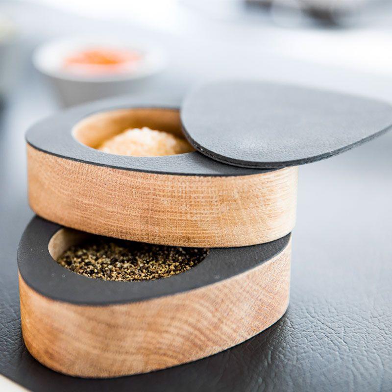 Curve Nupo salt og pepper sett 8x10 cm antrasitt