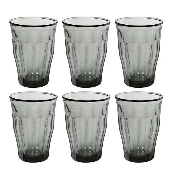 Picardie vannglass 36 cl 6 stk grå