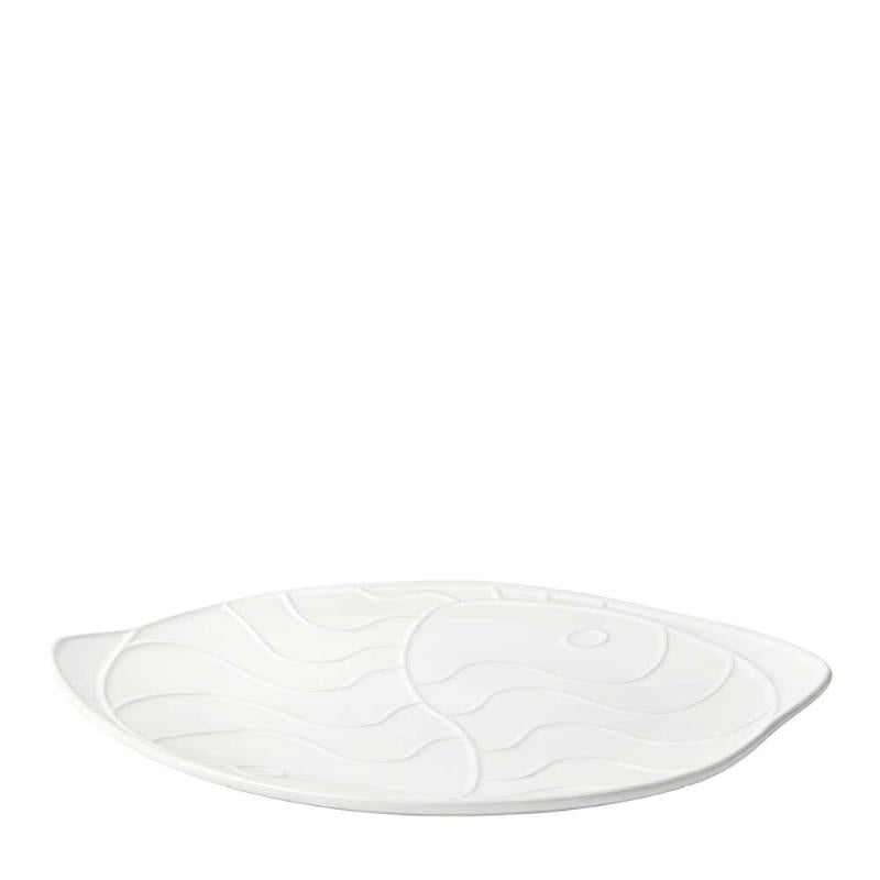 Pesce tallerken fisk 30,6x34,6 cm hvit