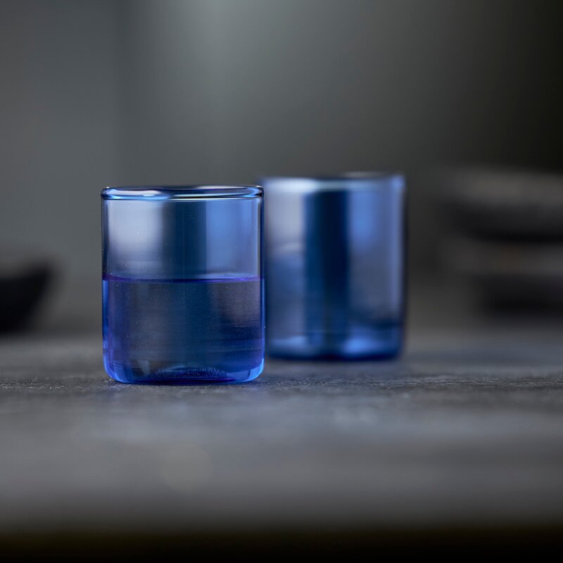 Torino shotglass 6 cl 2 stk blå