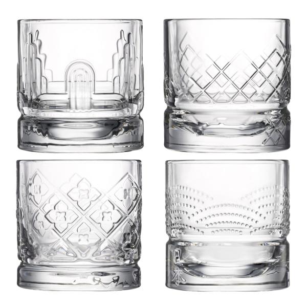 Dandy whiskeyglass 30 cl 4 stk assorterte motiver