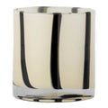 Liberty telysholder 10 cm hvit/svart