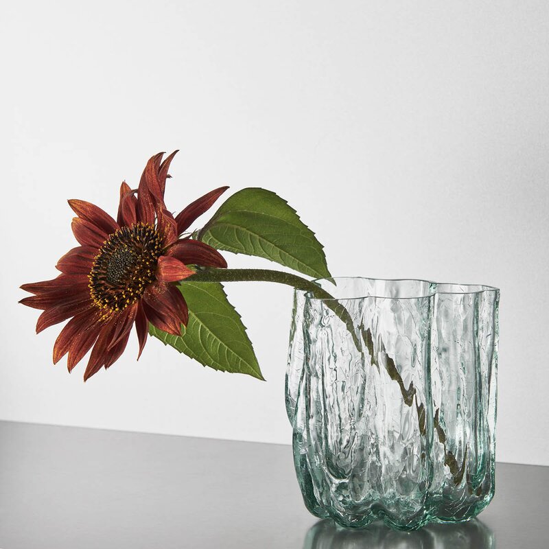 Crackle vase 12 cm sirkulær