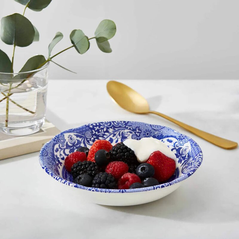 Blue Italian frokostbolle 16 cm blå/hvit