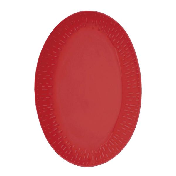 Confetti ovalt fat 36x25,5 cm chili