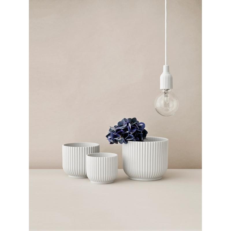 Blomsterpotte liten hvit