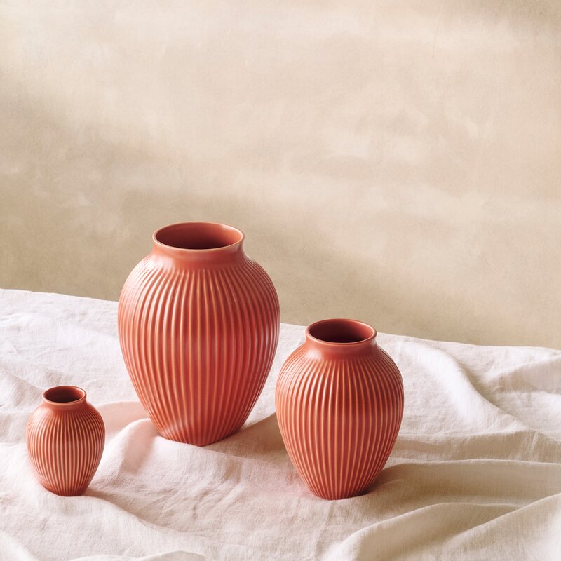 Ripple vase 20 cm korall