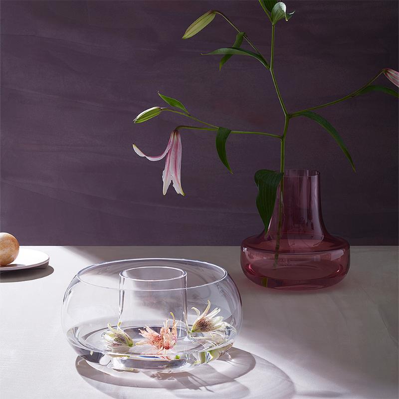Cado vase H24 cm plomme