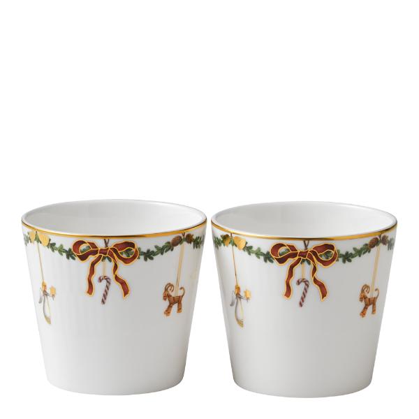 Stjerne Riflet Jul serveringskopp 30 cl 2 stk