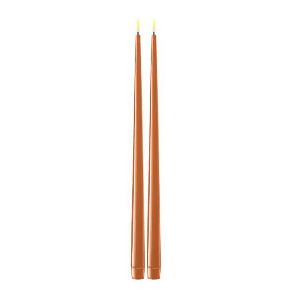 LED shiny dinner 2,2x28 cm 2 stk karamell