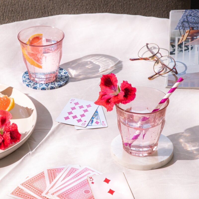Picardie vannglass 25 cl 4 stk rosa