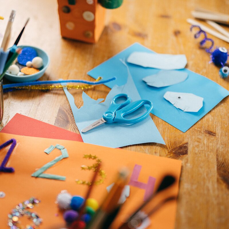 Fiskars Kids saks 6+ år 13 cm turkis