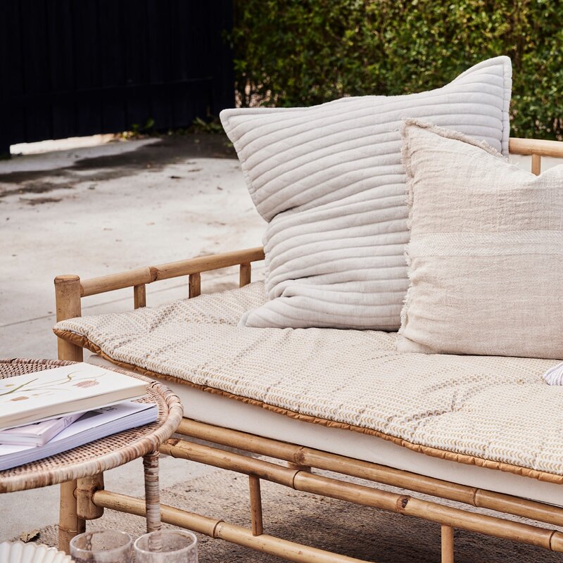 Ivenne sittepute/madrass 180x70 cm oker