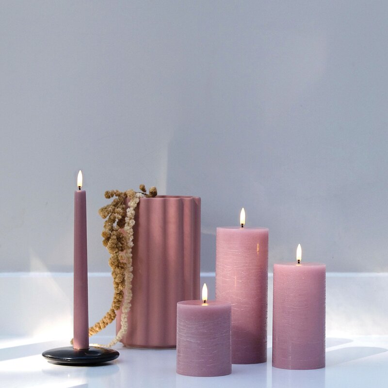 Pillar LED-kubbelys 7,8x10,1 cm rosa