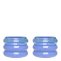 Bubble. telysholder 2 stk 5,6 cm blue/milky blue