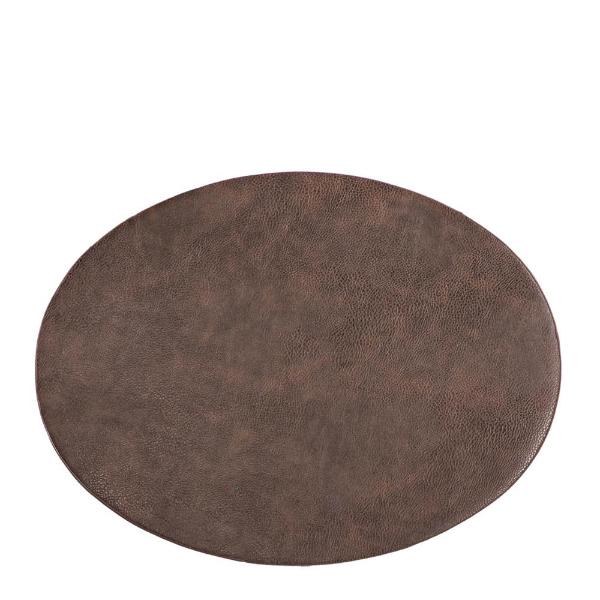 Troja dekkebrikke 45x33 cm oval kaffe
