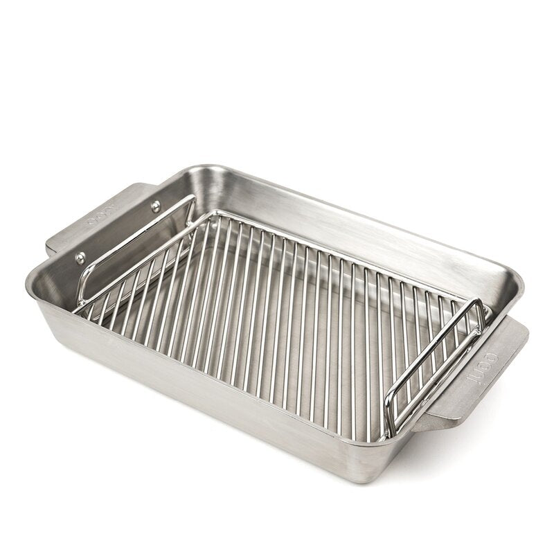 Ildfast form medium 38x25 cm med skjærefjøl stål/eik