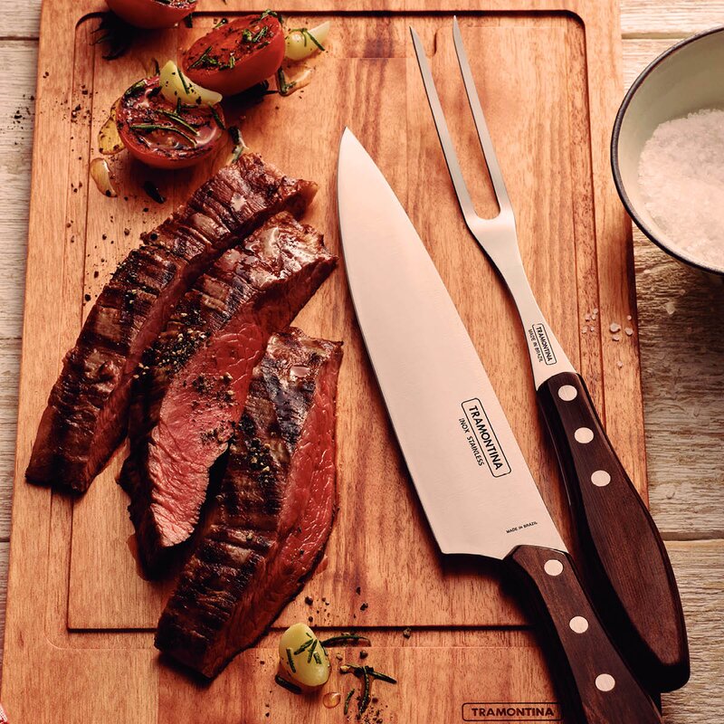 Churrasco forskjærsett 2 deler brun