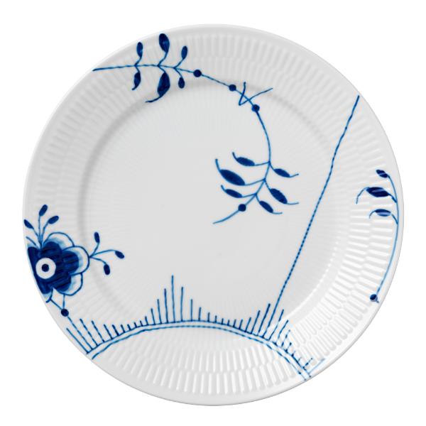 Blå Mega Riflet flat tallerken 27 cm dekor 2