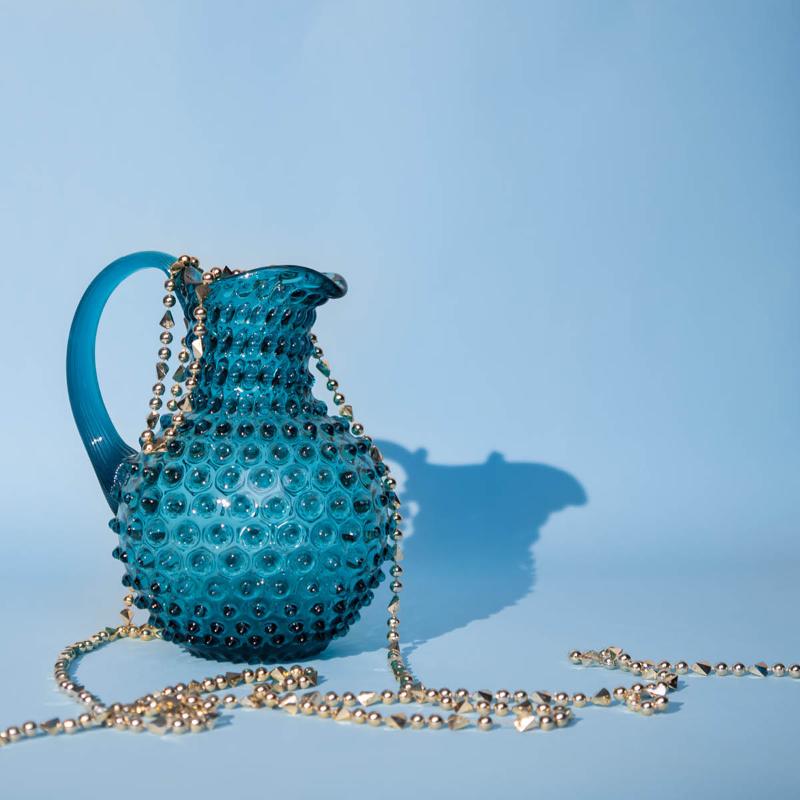 Hobnail karaffel 2L aquamarine