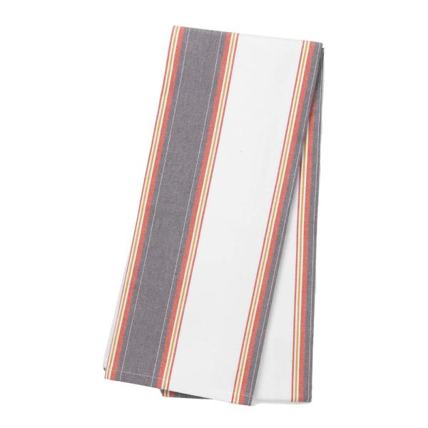 Duk 140x140 cm large stripes hvit/rød