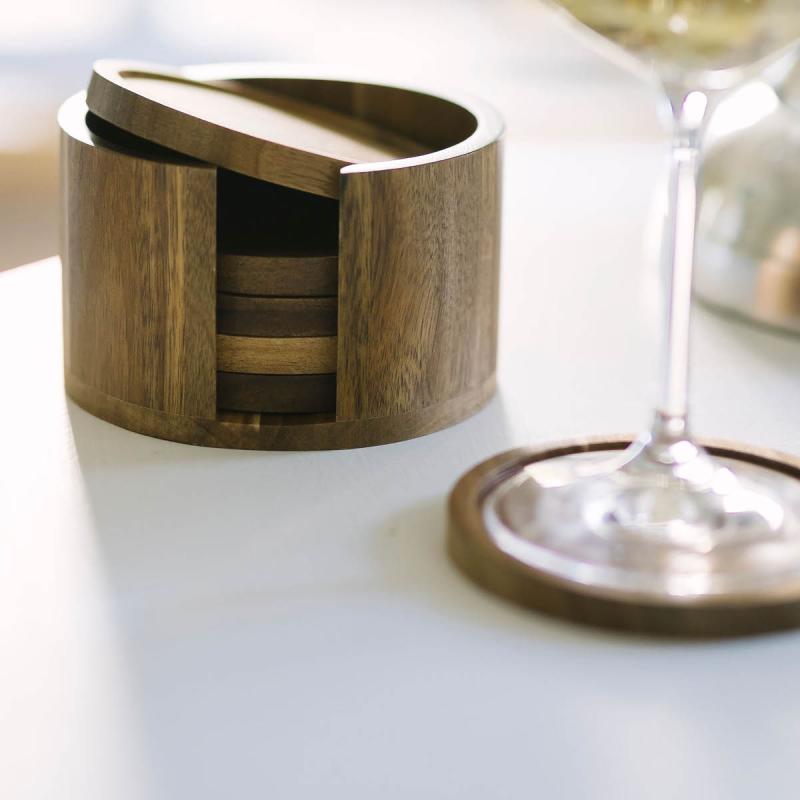 Gota glassbrikker 6 stk med holder akasie