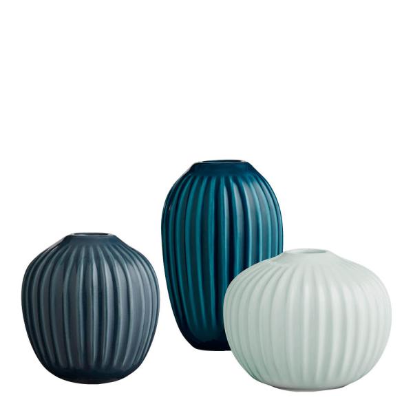 Hammershøi vase miniatyr 3 stk grønn