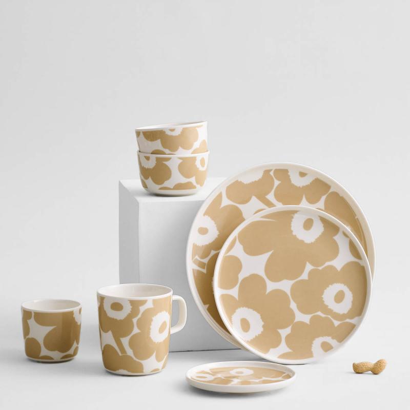 Oiva Unikko tallerken 25 cm beige