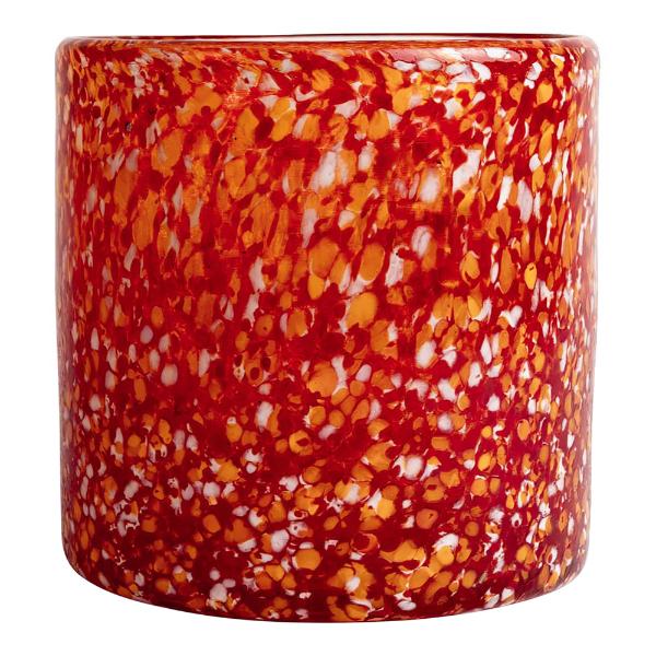 Calore lyslykt 15x15 cm rød/oransje