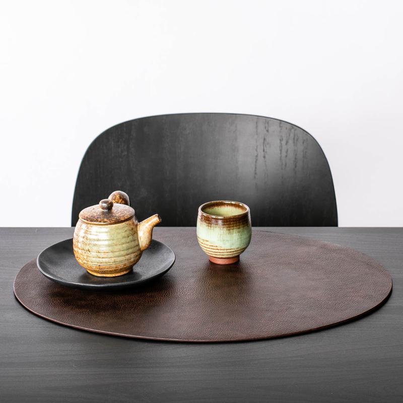 Troja dekkebrikke 45x33 cm oval kaffe