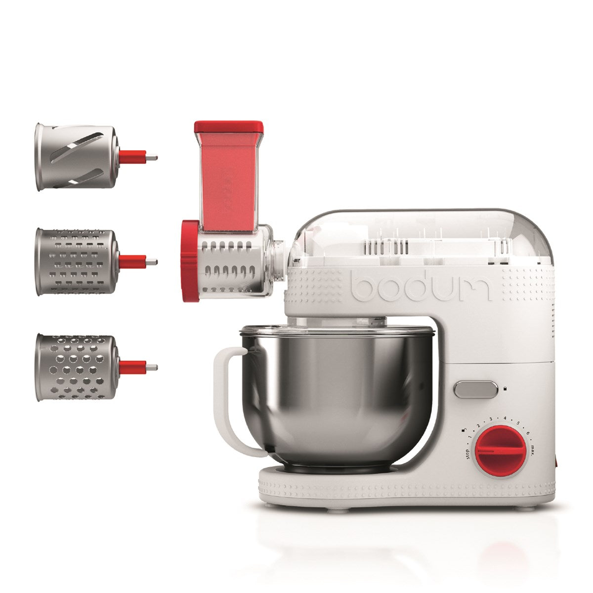Bistro råkostjern 20,5 cm til kjøkkenmaskin rød