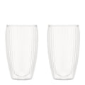 Pavina glass 45 cl 2 stk klar med riller