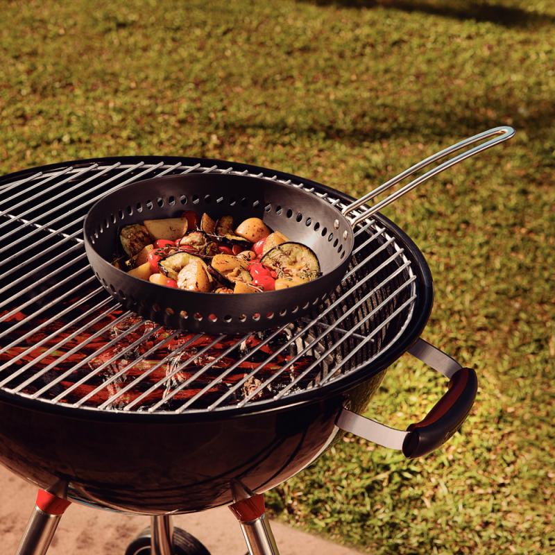 Grillpanne rund 26 cm svart
