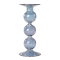 Swirl lysestake 22 cm blå