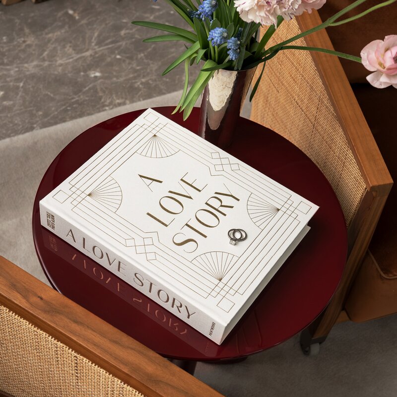 Fotoalbum A Love Story bryllupsalbum grå