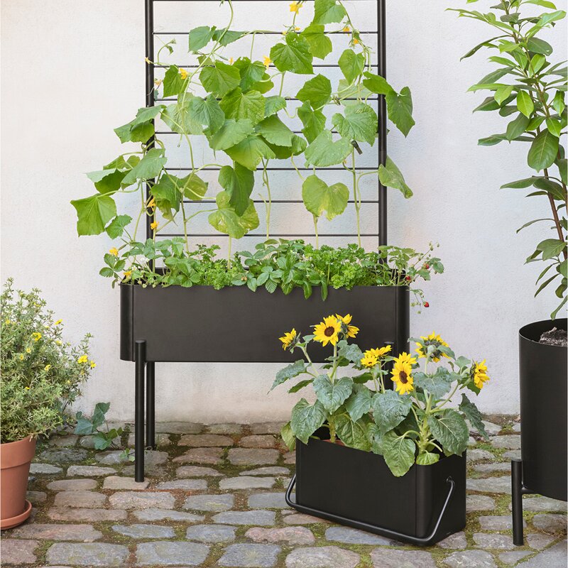 Simply Grow balkongkasse 20x42x20 cm svart