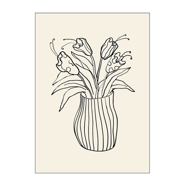 Affordable Art Prints poster 50x70 cm vase sketch